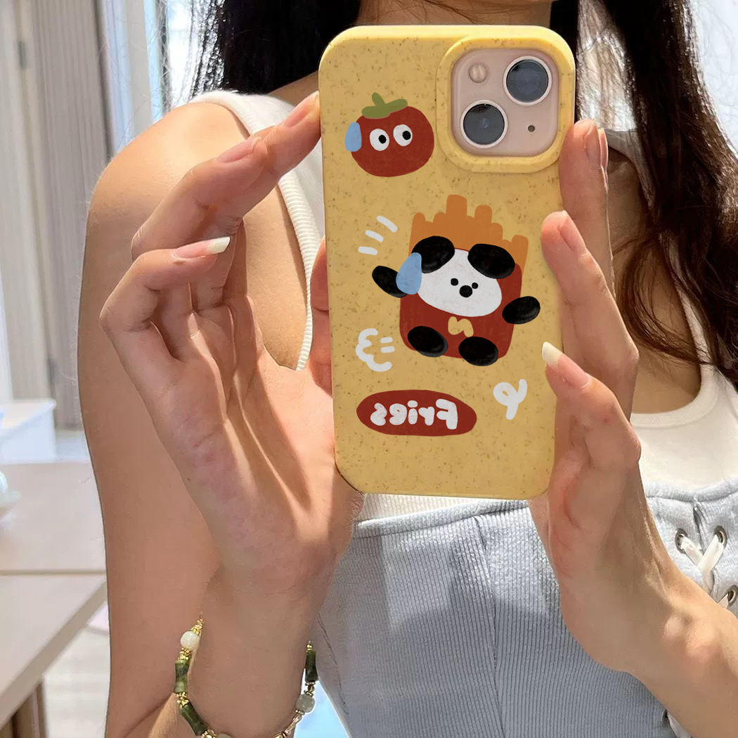 卡通薯条狗狗苹果14/15promax手机壳iPhone13女款12可爱11简约XR