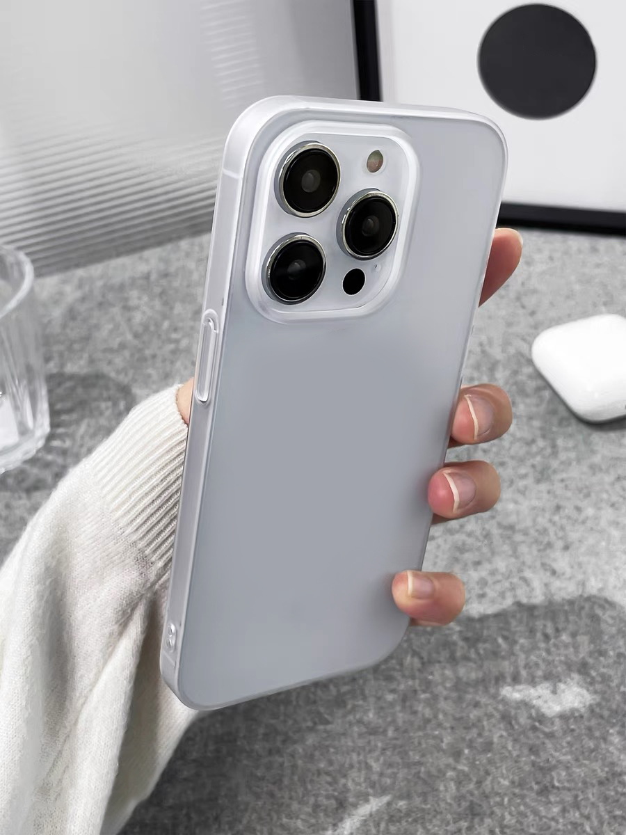 ins超薄透明磨砂适用iPhone15手机壳苹果14promax防摔13/11男女12