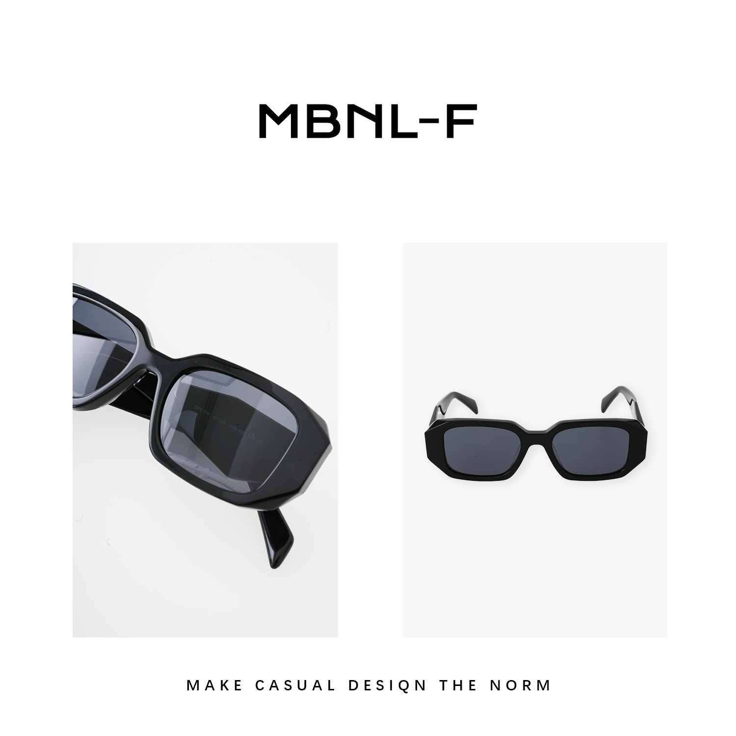 MBNL-F金晨墨镜2023F/W 百搭不规则镜片墨镜 XM-YJ601