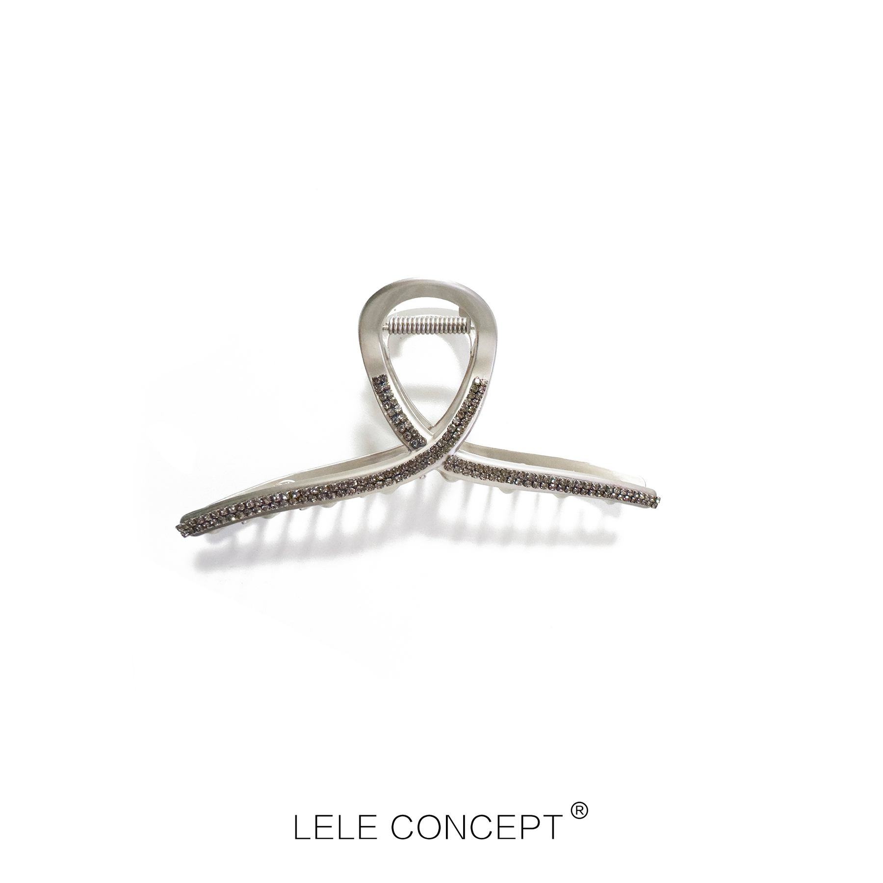 【LELE】气质镶钻鲨鱼夹轻奢百搭设计师优雅大抓夹百搭简约SP0156
