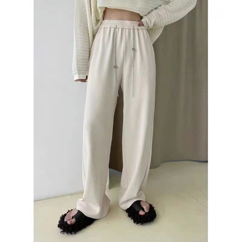 9095号心仪103#秋冬弹力腰加绒休闲百搭丝绒阔腿裤（预）