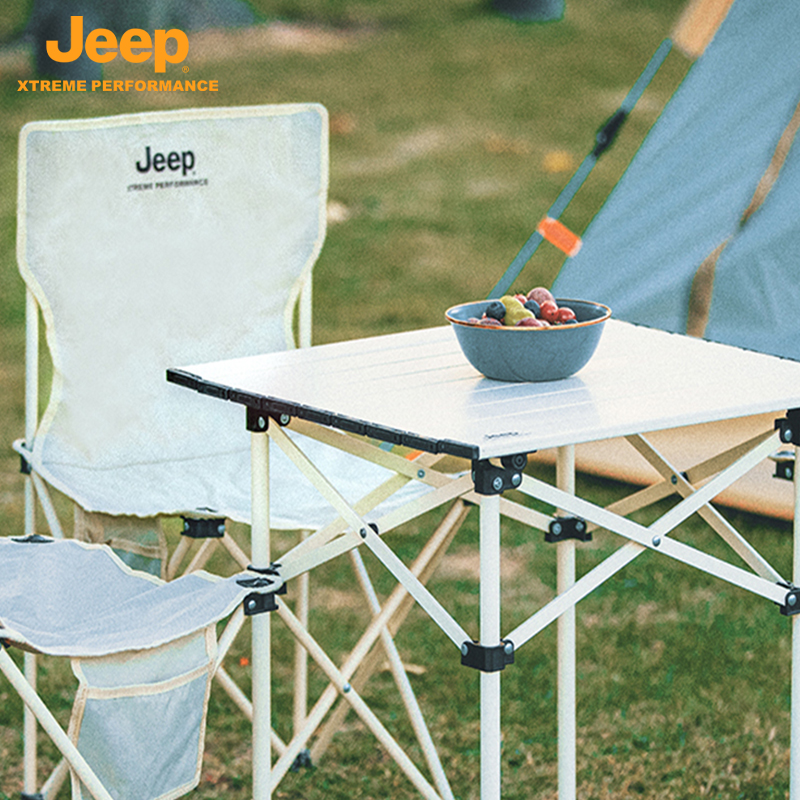 JEEP/吉普户外折叠椅子便携靠背钓鱼椅凳露营野餐凳桌椅露营套装