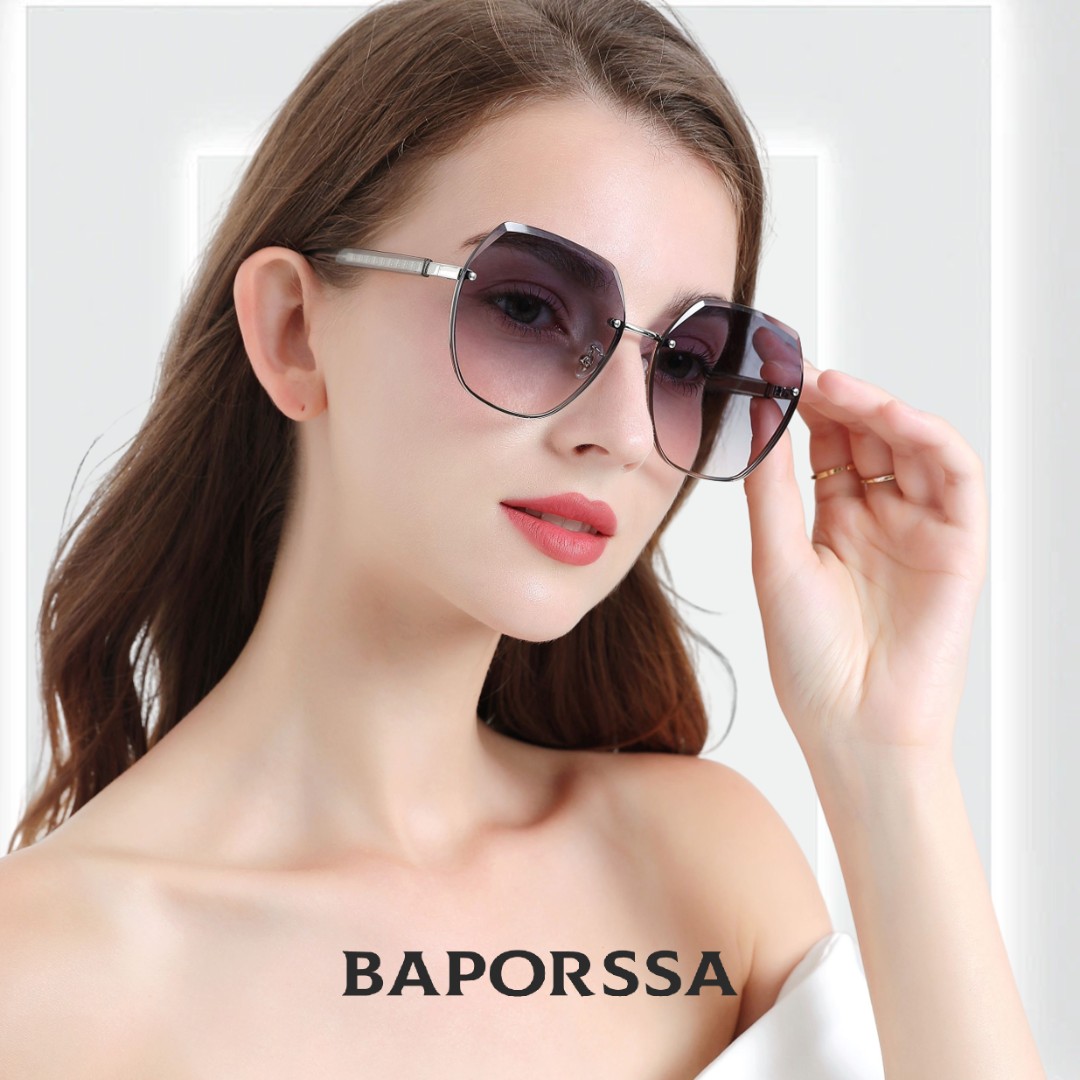 BAPORSSA/巴宝莎时尚大框女款防紫外线墨镜自带妆容舒适太阳镜1