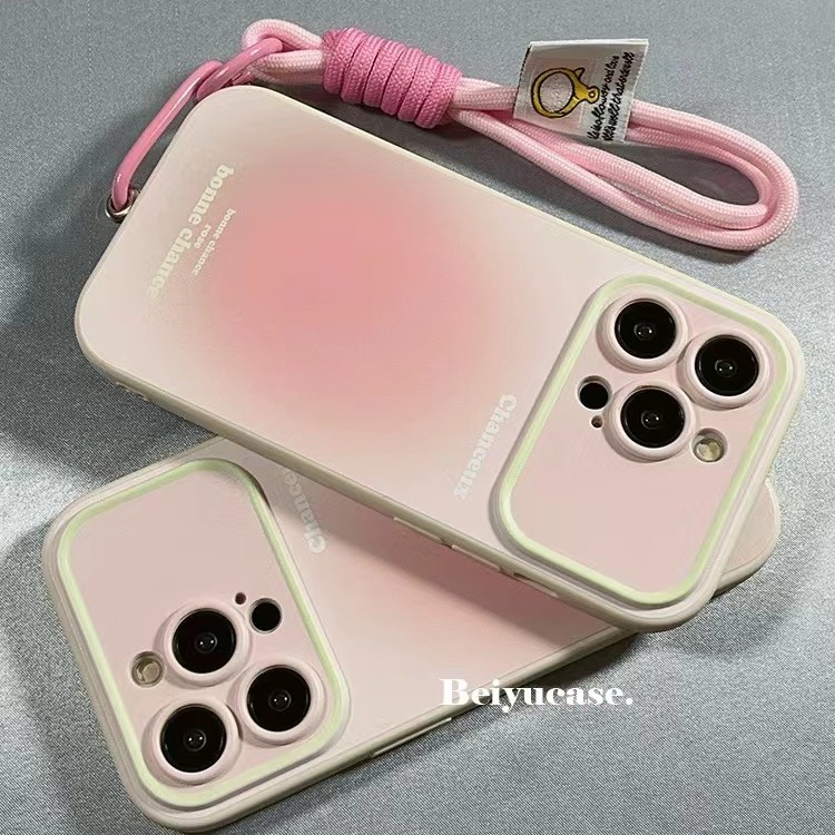 【苹果/华为/OPPO/VIVO/小米/荣耀】粉色大视窗简约晕染ins手机壳