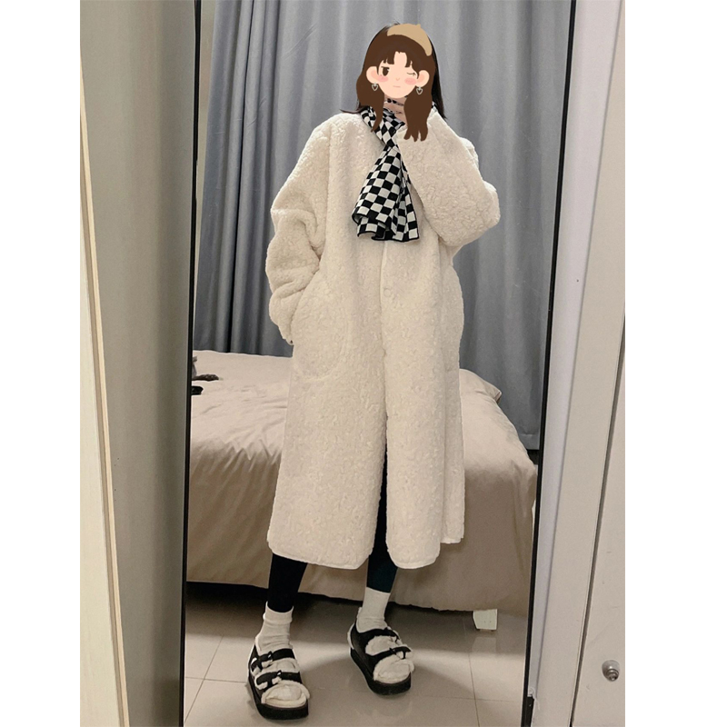 中长款棉服女2023冬季新款韩版ins港风复古棉衣棉袄保暖加厚外套