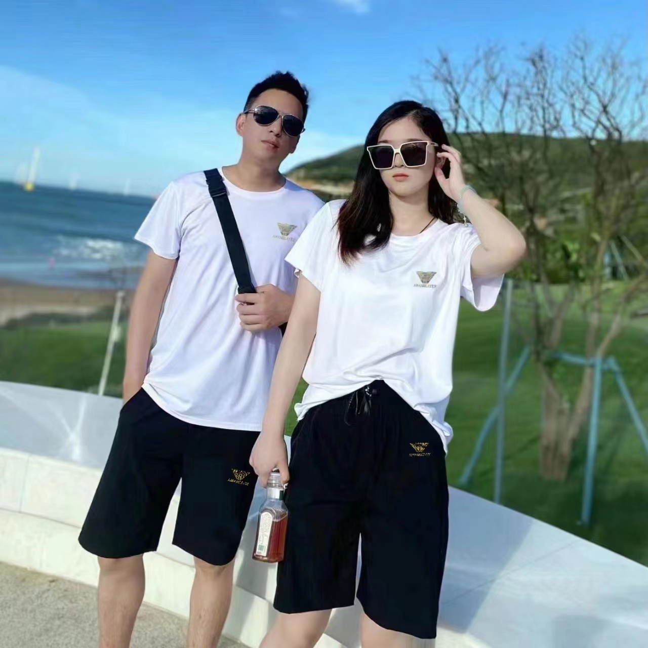 【芳芳宠粉】线下399！礼盒包装夏季情侣套装休闲透气时尚潮流百搭XS