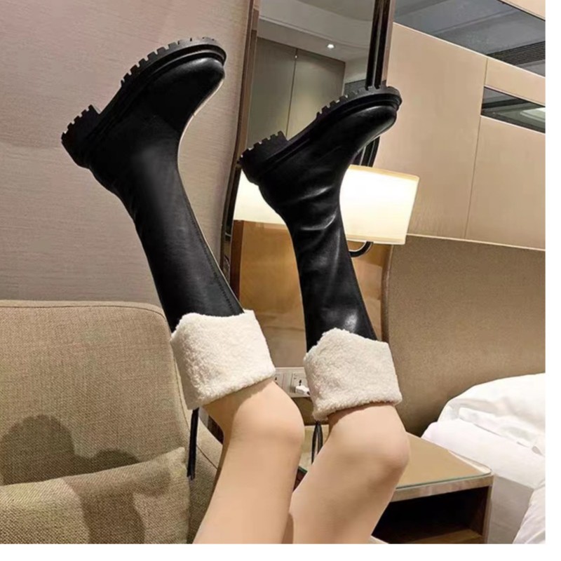 【阿祯专属】新款2023厚底雪地靴女单靴马丁骑士靴秋冬款00-6555
