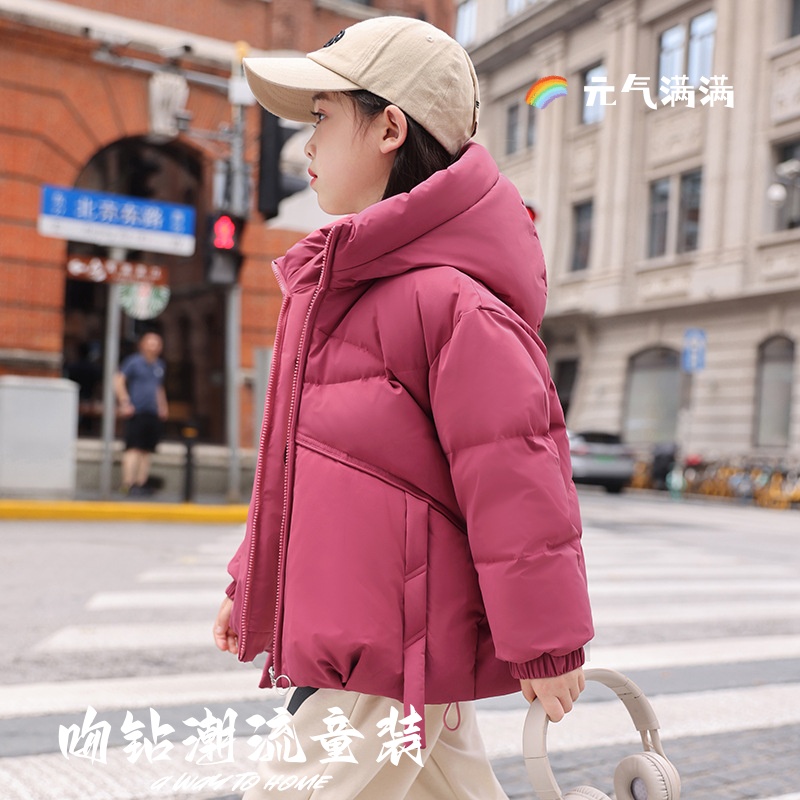 2023新款冬季儿童羽绒服女童中长款中大童加厚洋气公主外套韩版潮