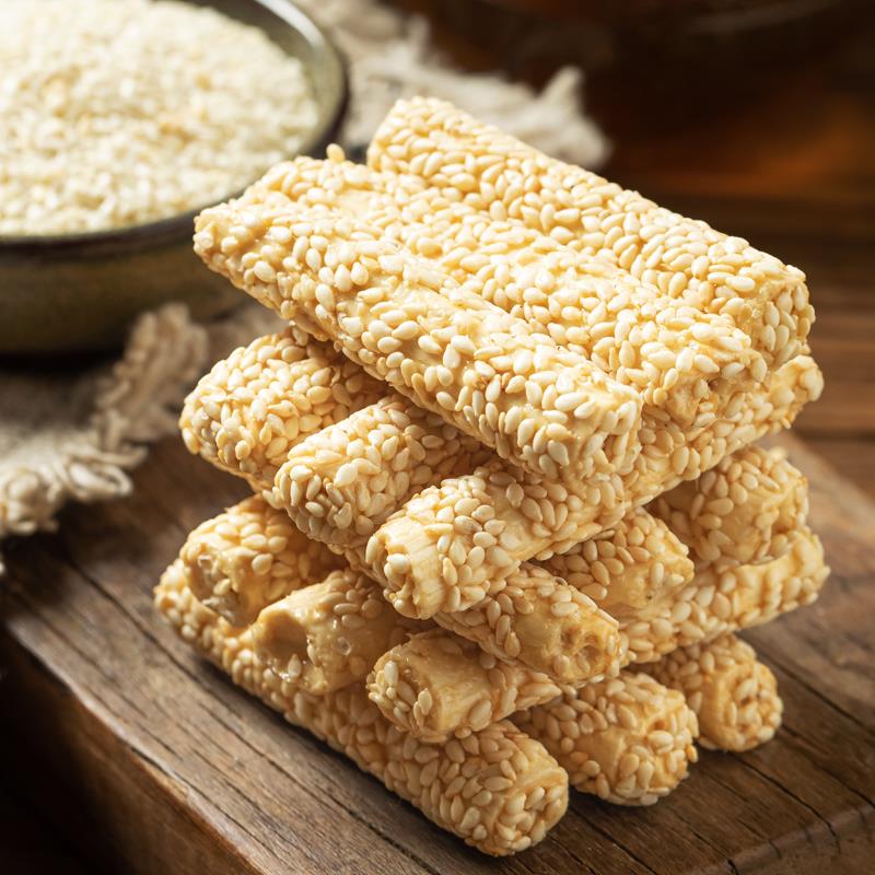 芝麻糖纯手工麦芽糖老式芝麻杆棒特产怀旧正宗灶糖果酥零食笋0g