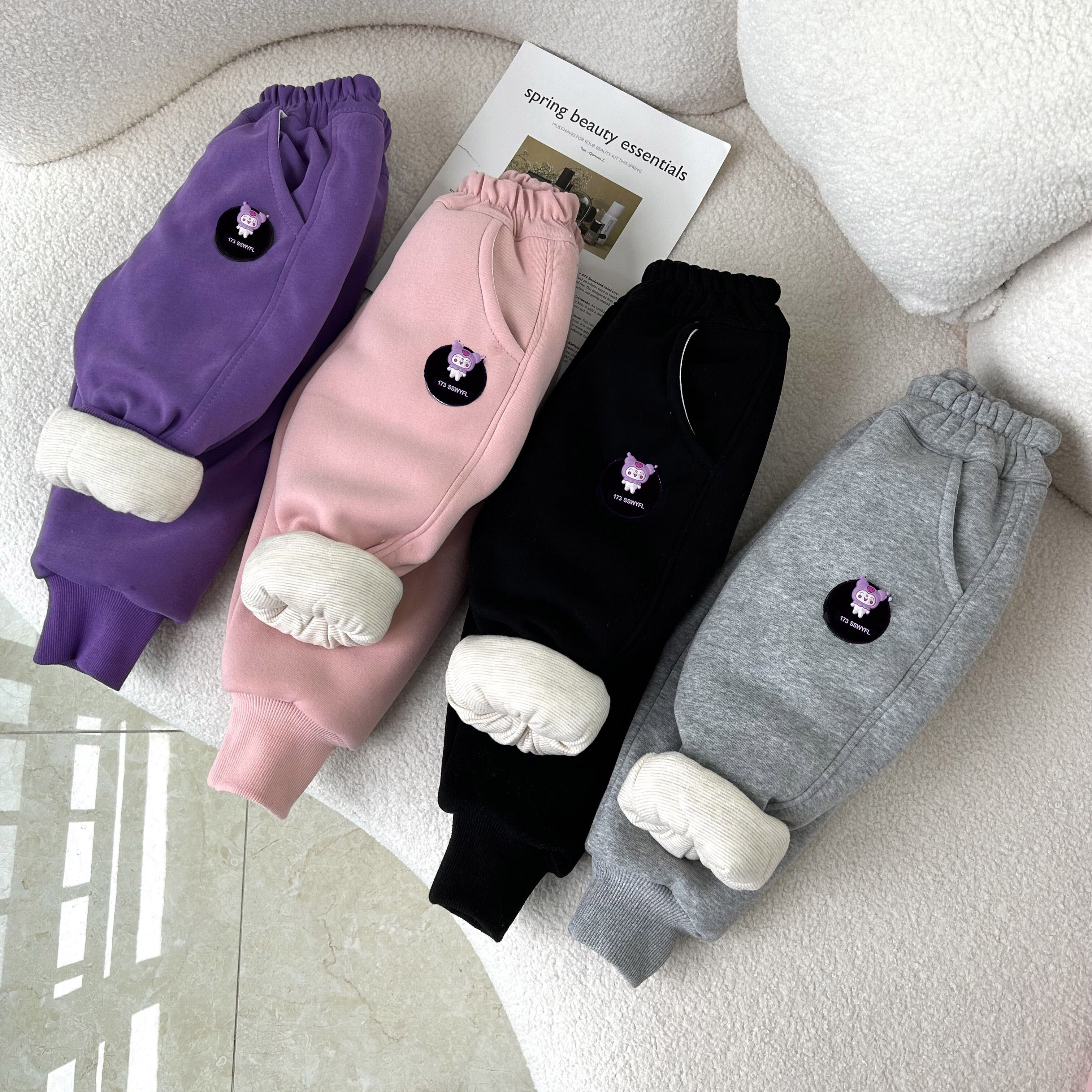 【四合一】女童库洛米棉裤运动裤卫裤休闲裤保暖束脚口外穿长裤子