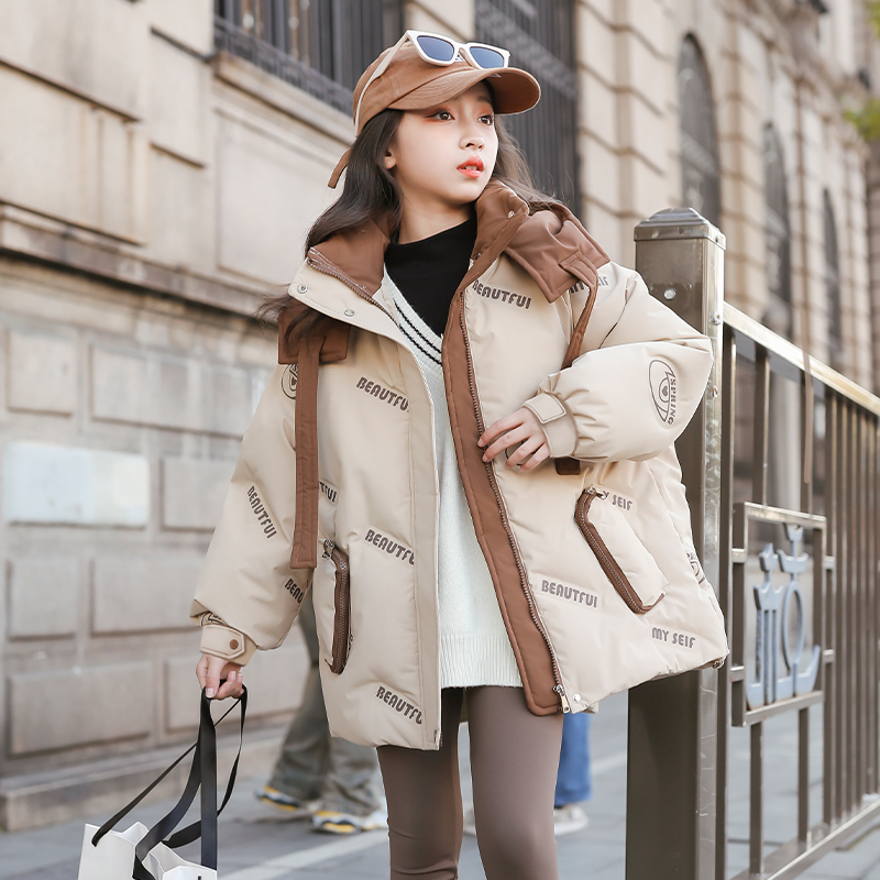 女童羽绒服2023年新款6-12岁15岁连帽加厚中大童冬季保暖韩版爆款