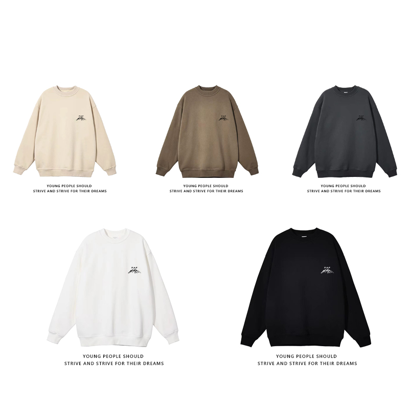 CY06 高街嘻哈美式复古卫衣男宽松秋冬装圆领长袖日系百搭卫衣