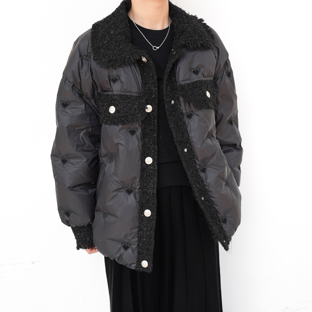 【皮城严选】“渐入冬境”90鸭绒小香风短款羽绒服V230610