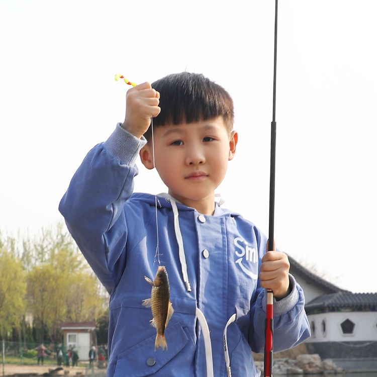儿童鱼竿钓鱼竿小孩初学者儿童专用鱼钩套装4岁12真6迷你袖珍超短