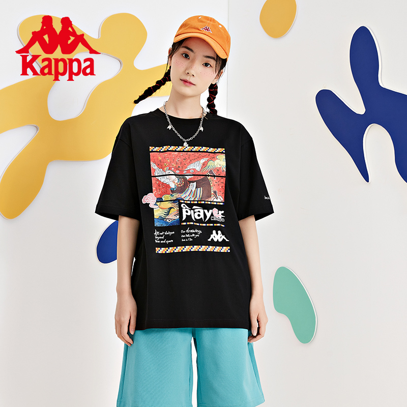 【 I Do公益联名】kappa卡帕运动T恤休闲潮流印花短袖-K0CX2TD66D