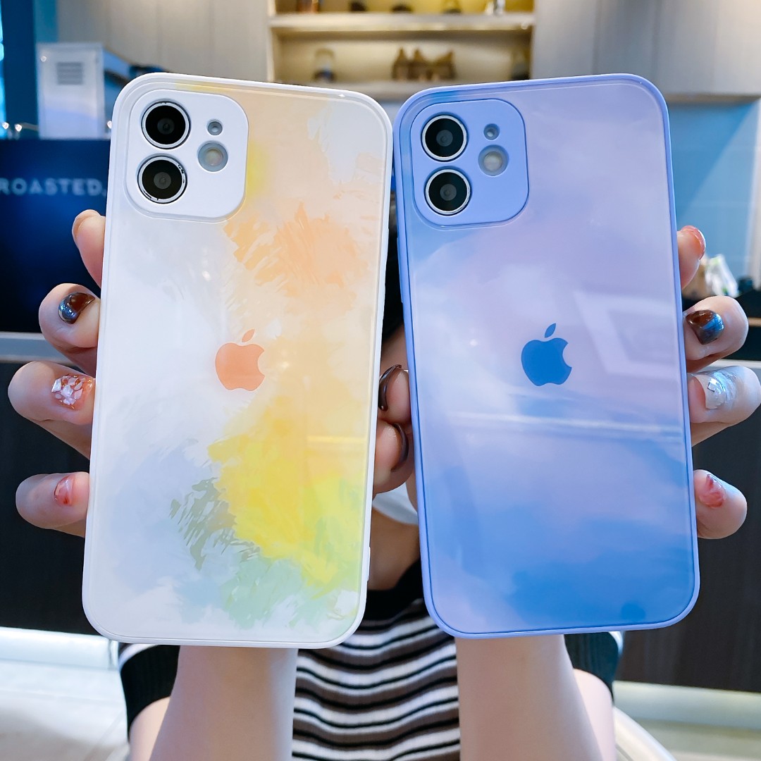 苹果13手机壳大理石玻璃镜头全包硅胶iphone13promax时尚ins简约