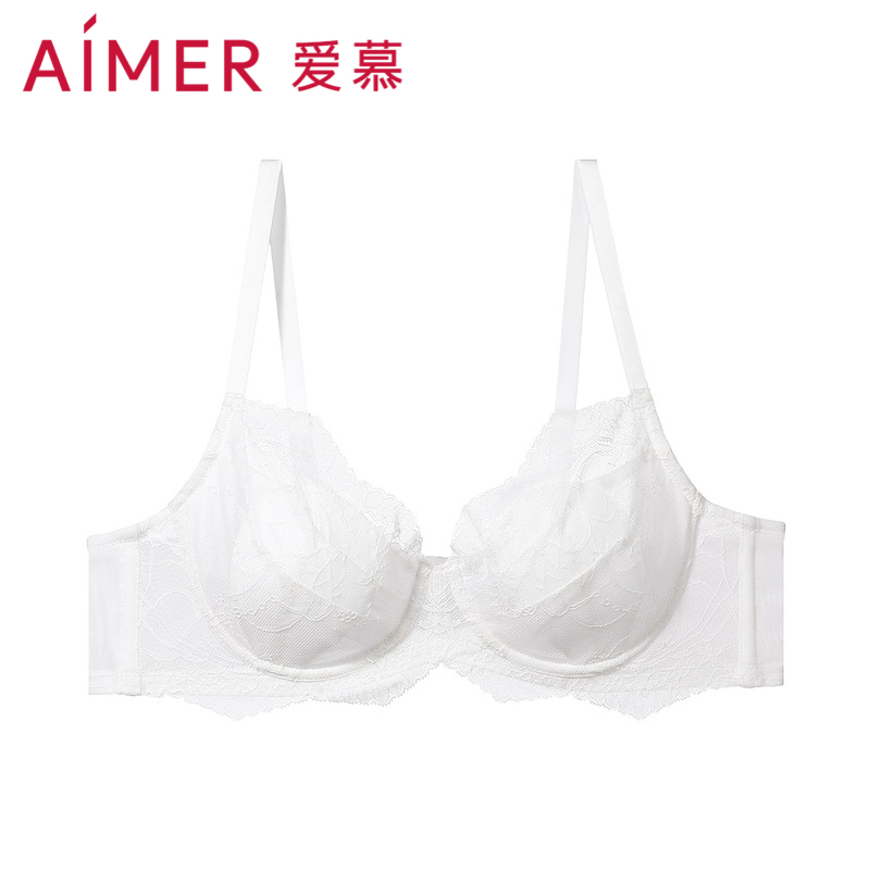 爱慕 花的藤蔓 内衣薄款聚拢大胸显小蕾丝花瓣杯女士文胸AM137541