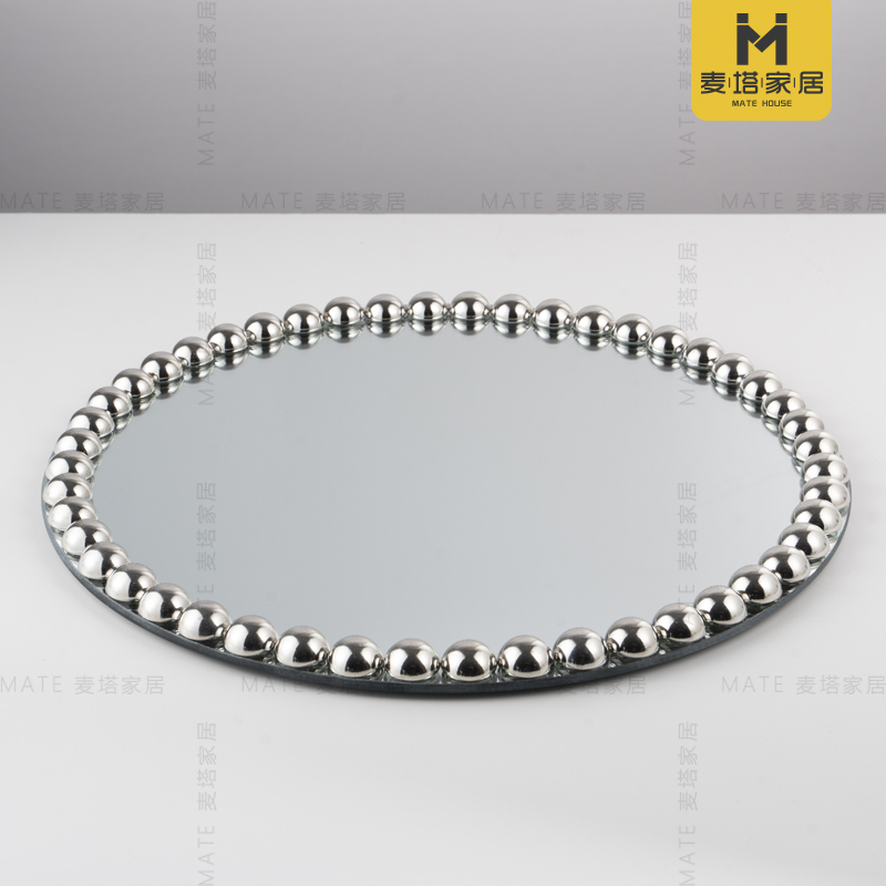 【麦塔家居】高级圆形展示盘香薰蜡烛托盘下午茶点心摆件