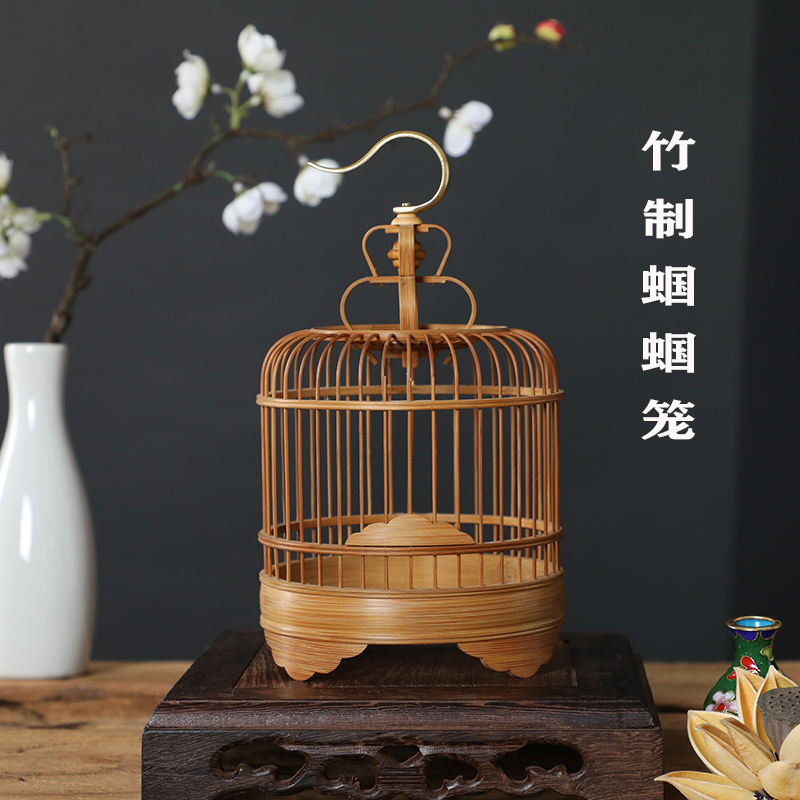 超大小号中号纯手工精制竹制黄杨木宠物爬虫鸣虫蟋蟀蝈蝈笼子用具