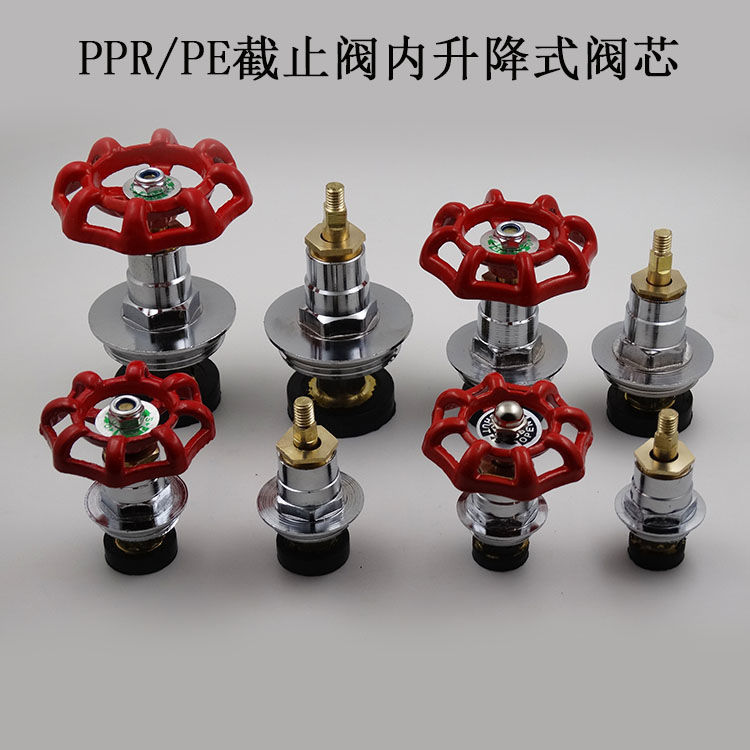PPR截止阀阀芯20/25 PE水管阀门开关配件升降式PPR水阀卡簧式阀芯