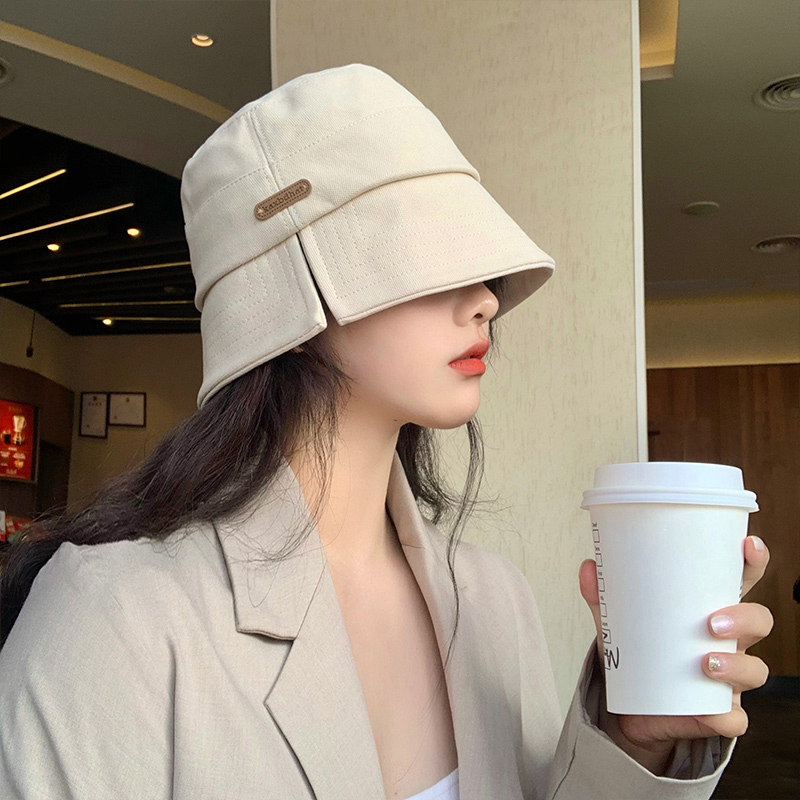 主播专享春夏天显脸小素颜遮脸百搭渔夫帽子女分叉贴布水桶盆帽潮