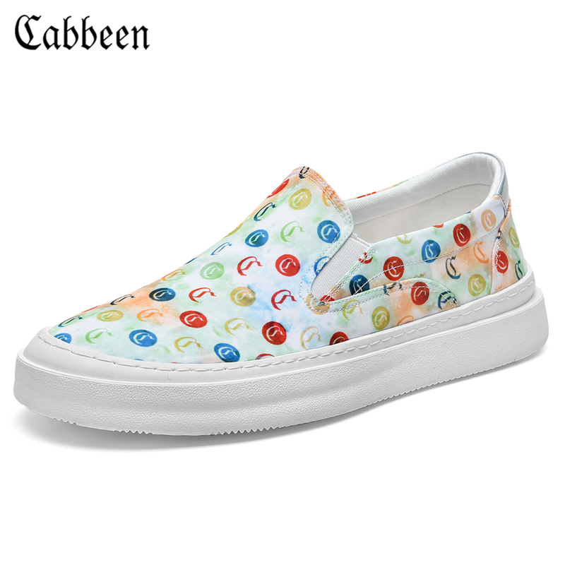 Cabbeen/卡宾男鞋夏季新款潮雅痞风时尚乐福鞋透气舒适懒人豆豆鞋