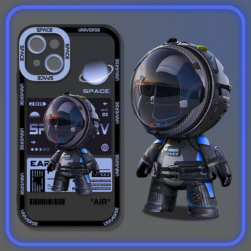 潮牌宇航员苹果13手机壳iphone14promax透明11高级感12/8plus全包