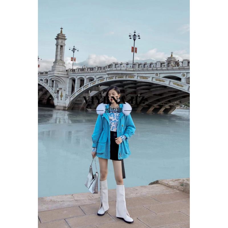 VIYENA HZ新款休闲阔版长款羽绒服LG-0925