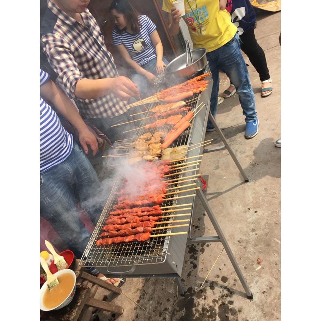 蝶烤香烧烤架商用一米长加厚烤羊肉串摆摊设备木炭烧烤炉子套装