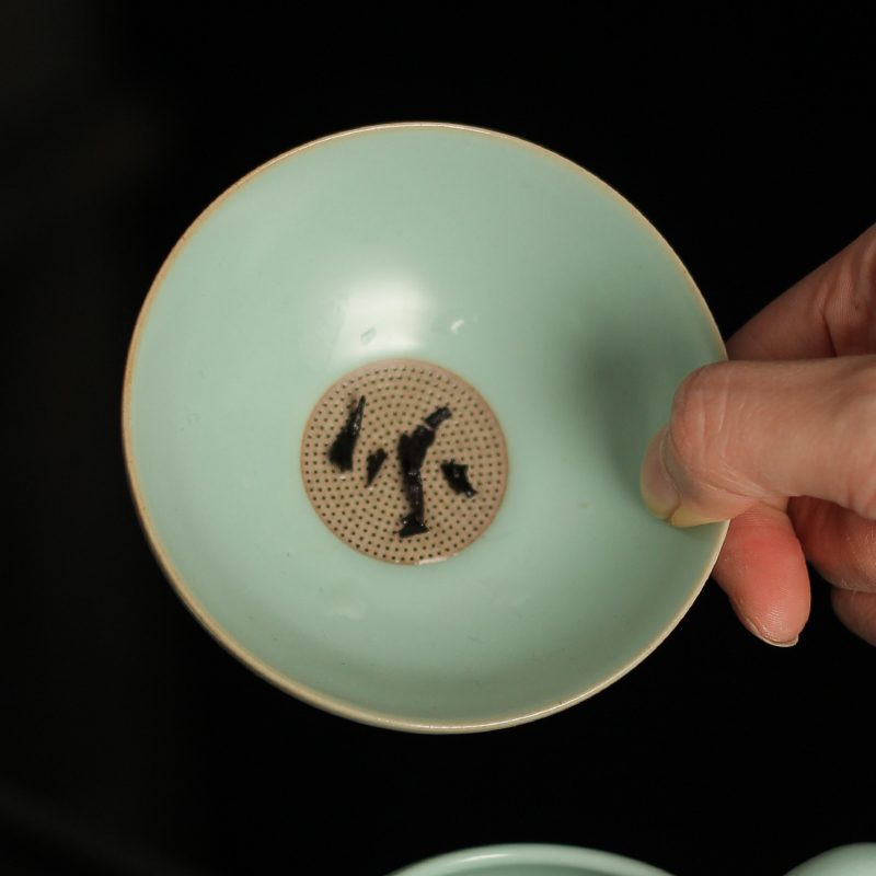 天青汝窑茶漏茶滤套装陶瓷手工茶叶过滤器茶隔过滤网功夫茶具配件