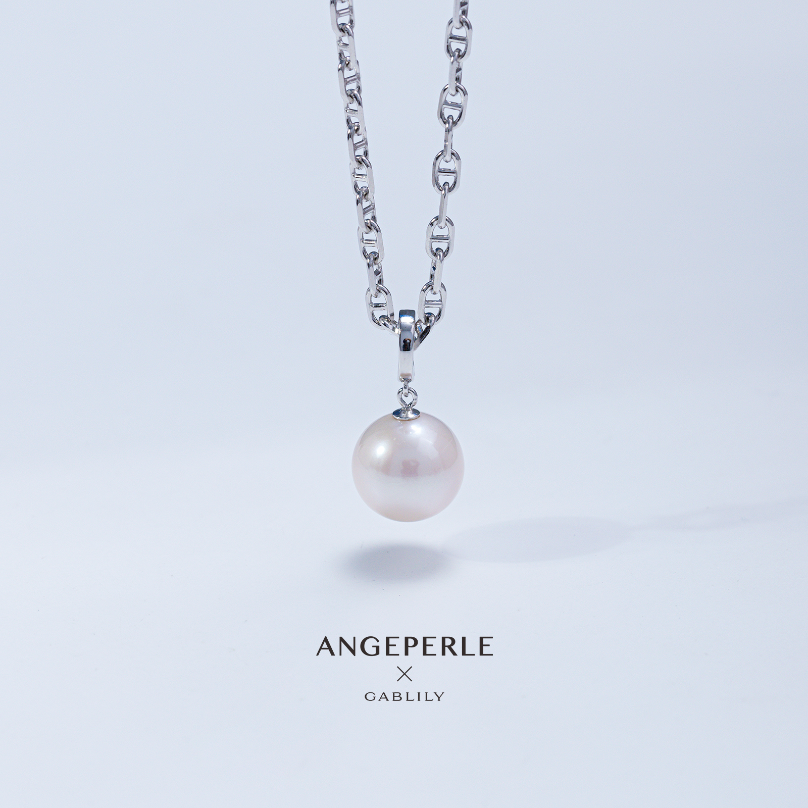 珈白丽【瑾瑾】珈白丽淡水珍珠S925银猪鼻子款吊坠时尚百搭12-13mm