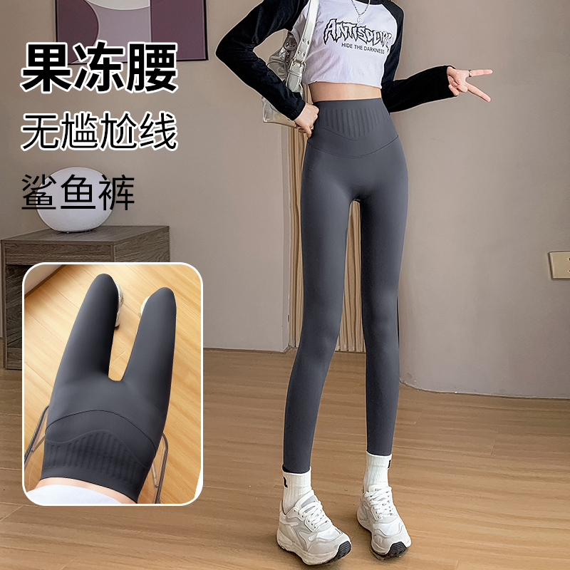 【工厂直发】果冻腰芭比裤鲨鱼裤弹力高腰显瘦打底裤提臀紧身春秋女