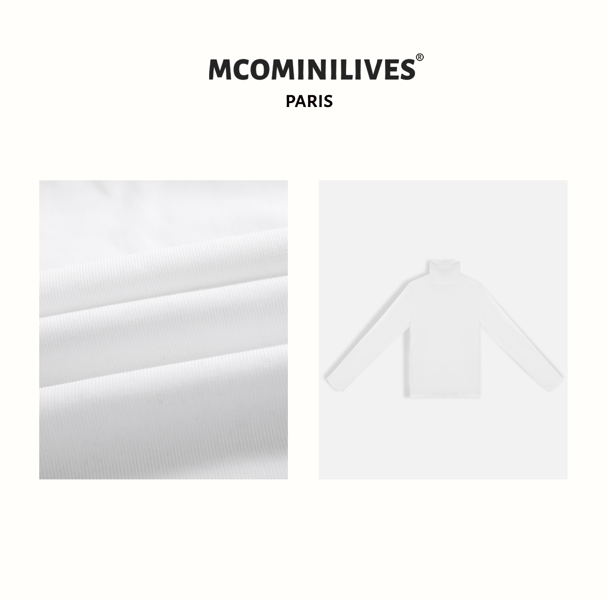 彬彬wei【黑白余地】天丝 丝滑柔软高领打底长袖