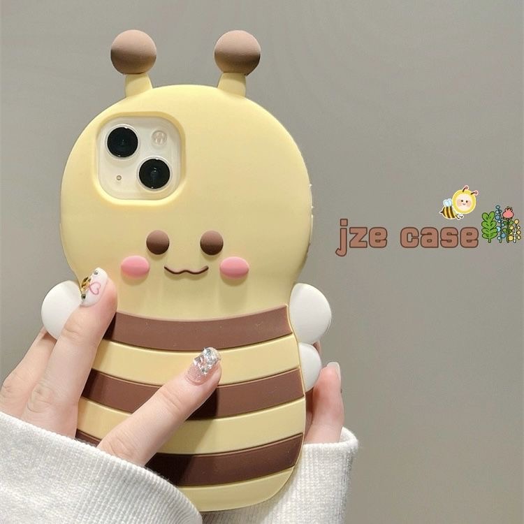可爱立体超萌蜜蜂iPhone14promax苹果13手机壳12硅胶卡通11创意软