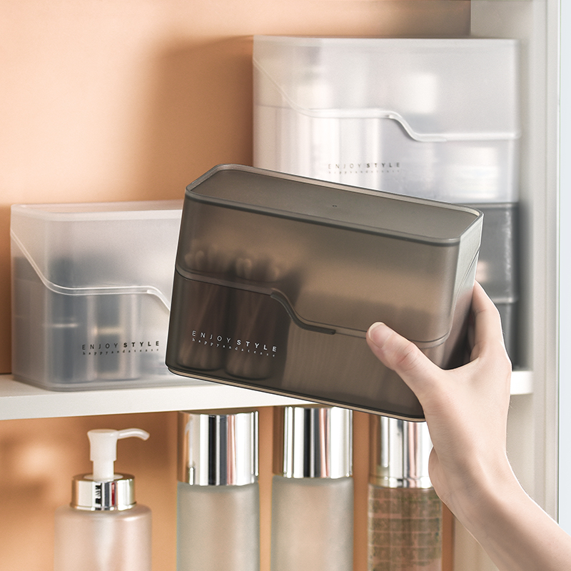 装口红收纳盒桌面防尘家用化妆品置物架ins少女心护肤品整理带盖