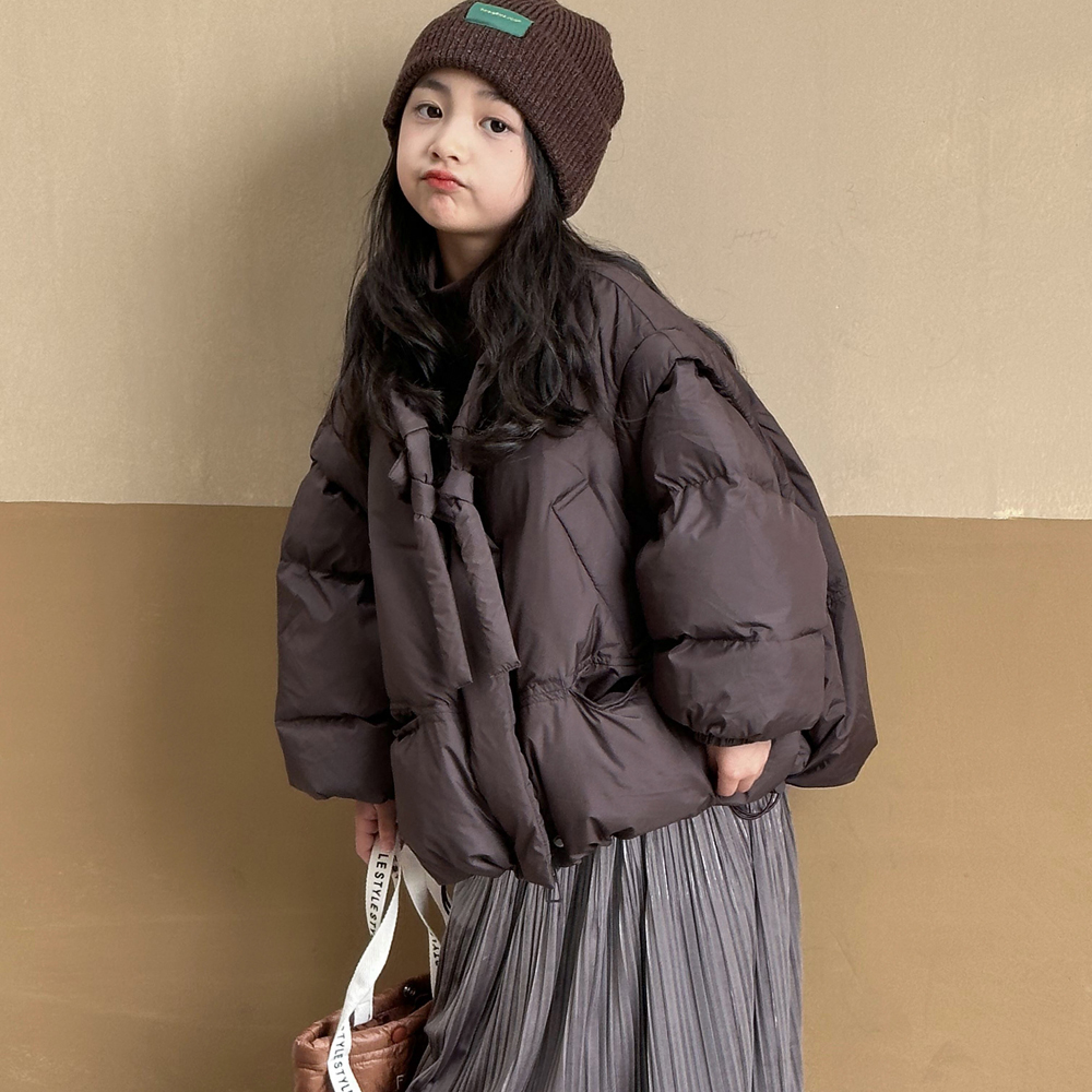 女童羽绒服冬季儿童可拆卸外套2023新款加厚面包服短款XD231377