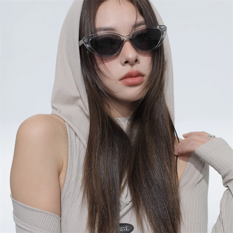 jennie同款墨镜女夏高级感近视防晒防紫外线欧美猫眼潮酷太阳眼镜