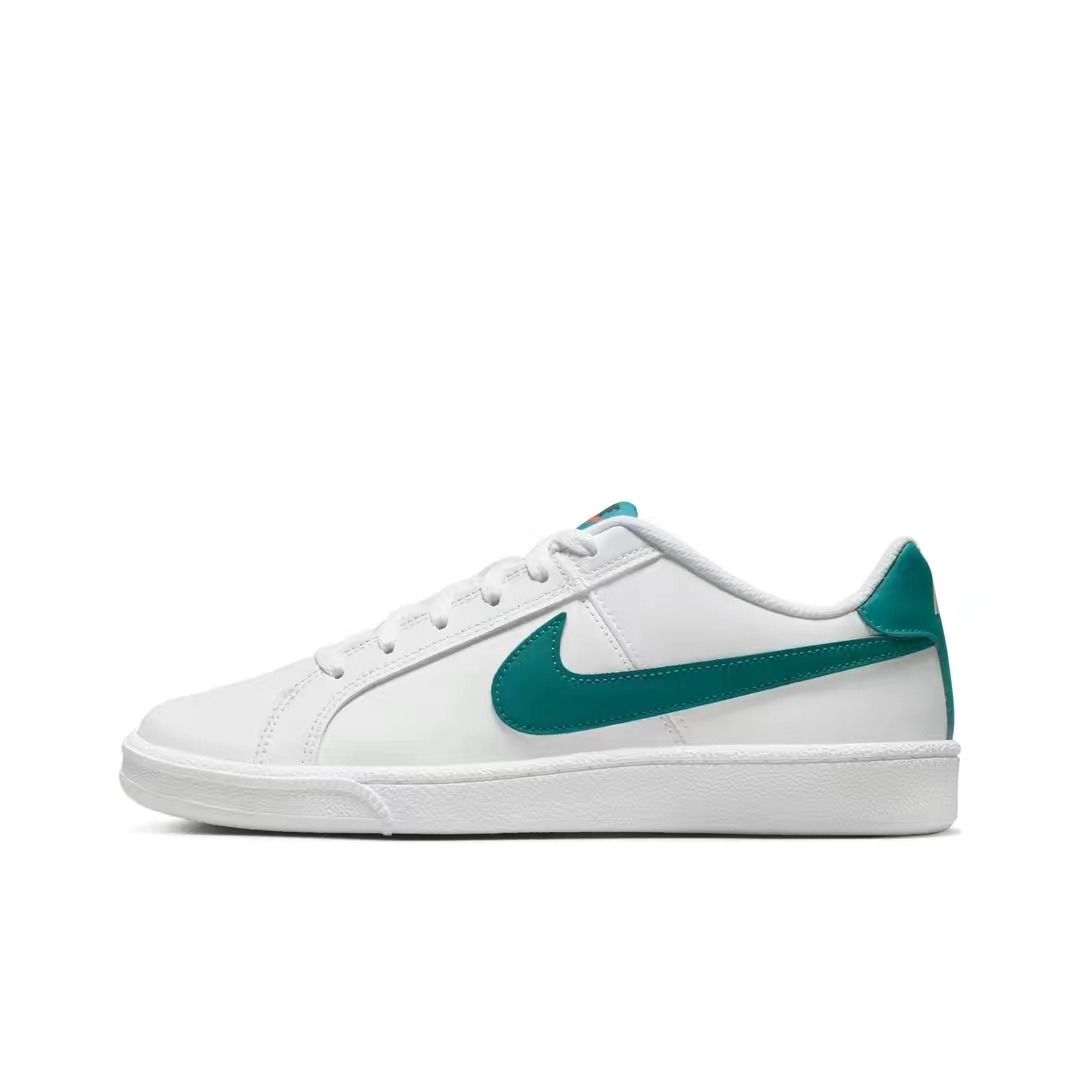 Nike Court 耐克夏季透气低帮白鞋情侣板鞋女款白绿749867-107