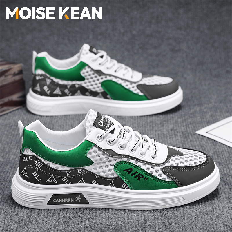 Moise Kean网面男鞋夏季透气薄款网眼镂空网鞋男士休闲轻便潮板鞋