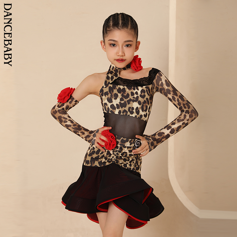 dancebaby林意涵同款拉丁舞服高端表演两件套鱼骨大摆裙DAS506