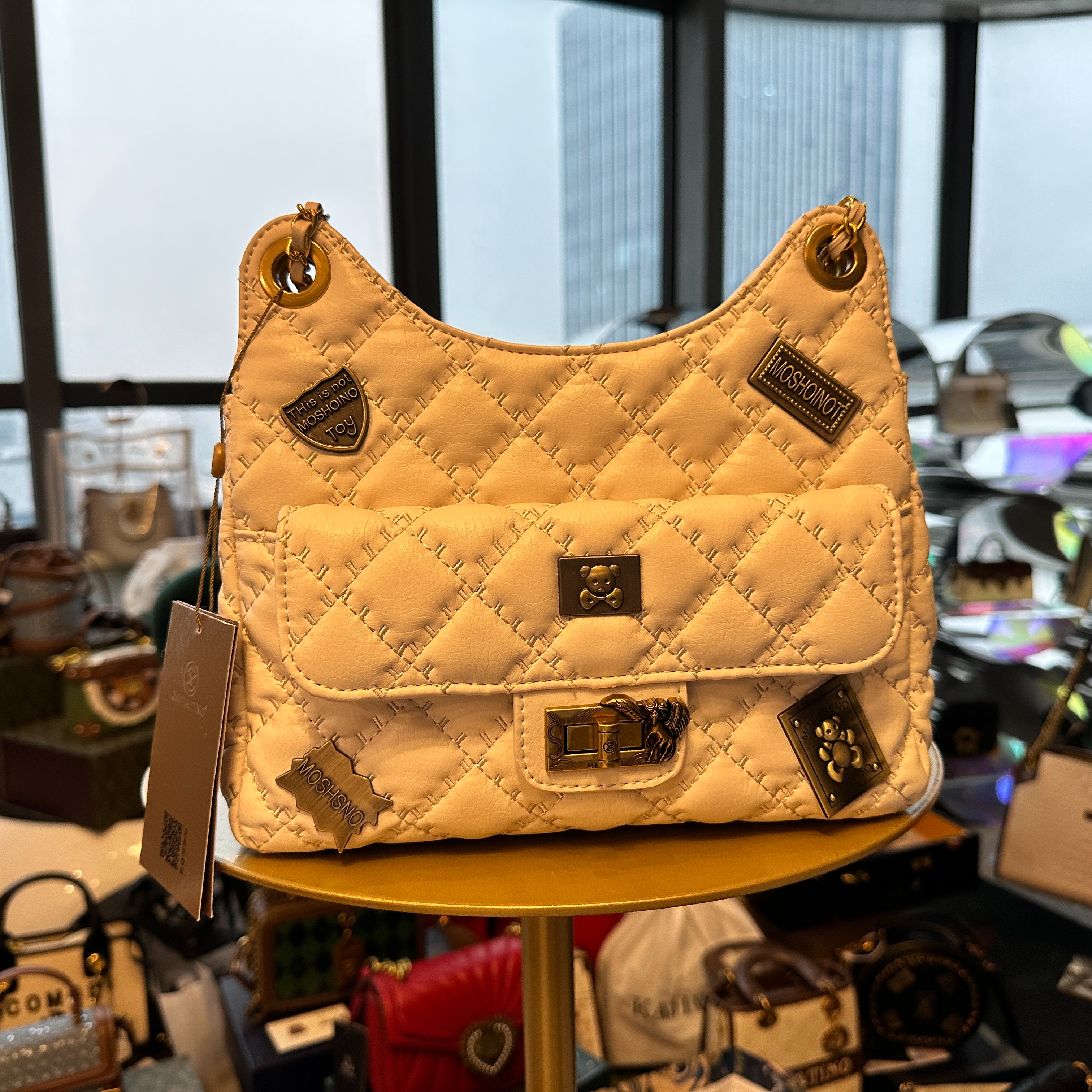 JANITINO/佳妮蒂诺姗姗家新款时尚单肩腋下链条女士包8687猫耳朵