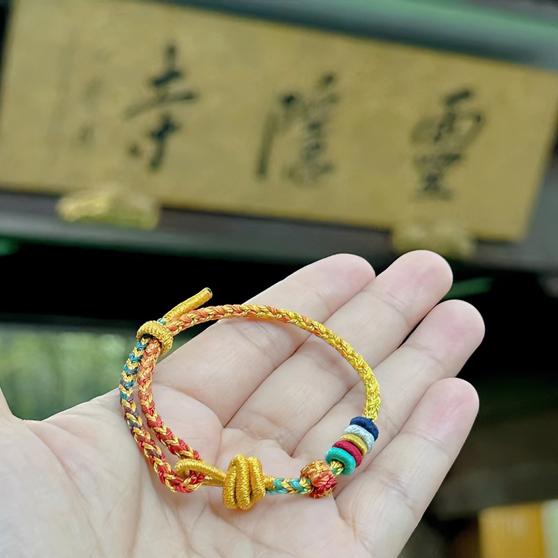非金属手链 普陀龙绳布艺手链灵隐新年龙年限定龙绳龙鳞编绳情侣