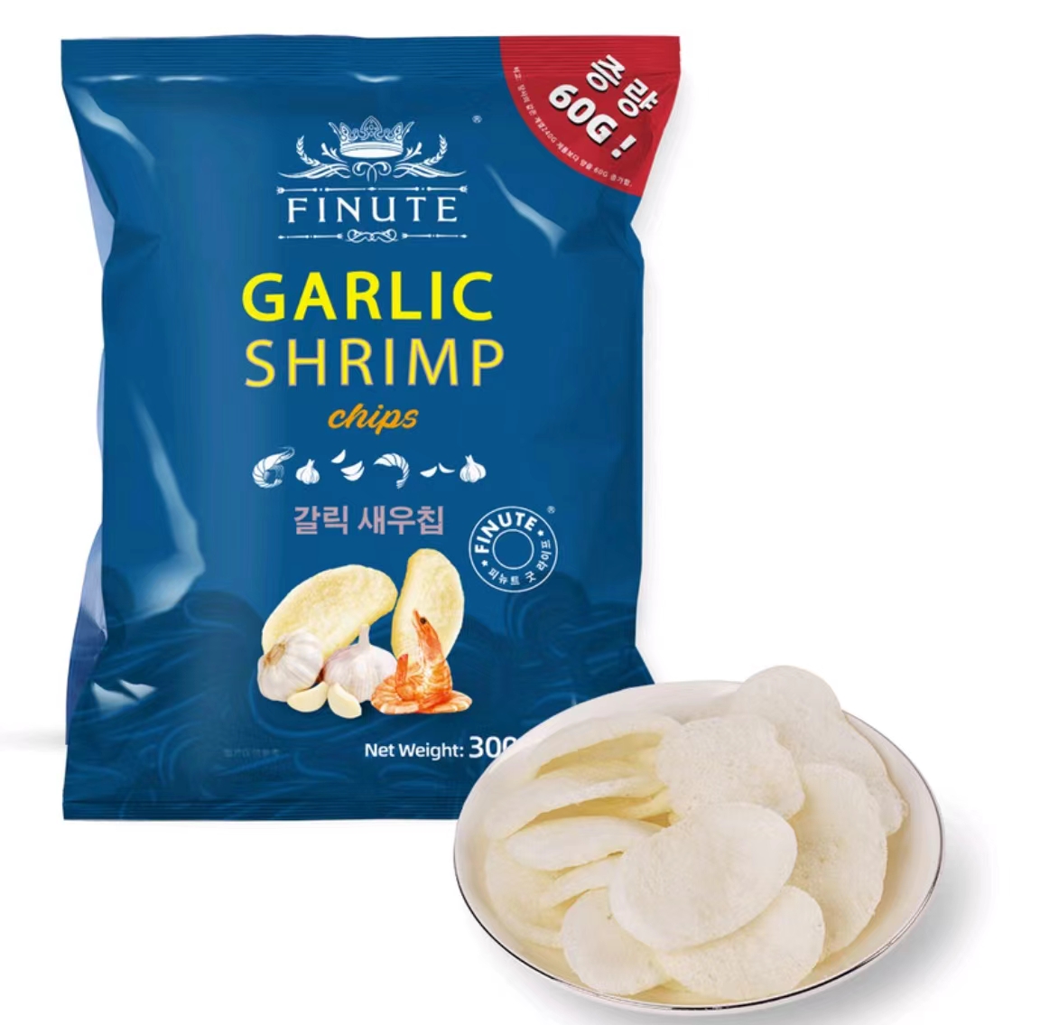 【山姆超市】韩国进口趣来福蒜香味虾片300g