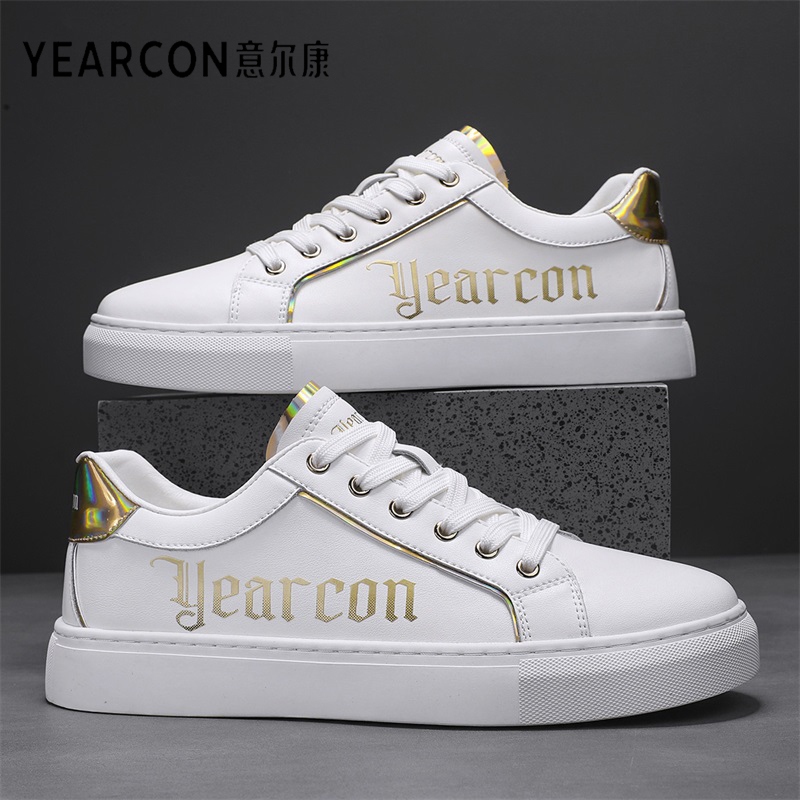 意尔康男鞋板鞋夏季轻奢潮牌时尚软面小白鞋百搭真皮牛皮休闲皮鞋