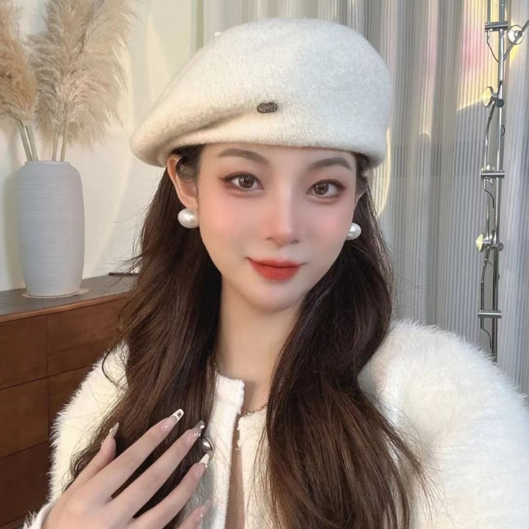 法式复古时尚贝雷帽女韩版秋冬轻奢气质名媛百搭定型显脸小画家帽