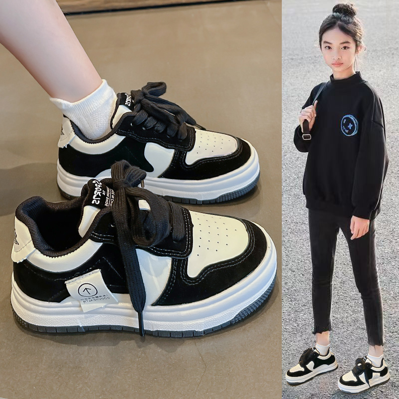 女童鞋子2023新款女孩百搭儿童小白鞋春秋韩版运动鞋男童休闲板鞋
