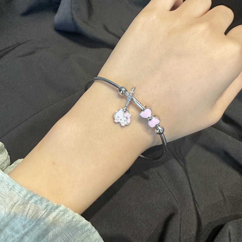 合金手链 Kitty凯蒂猫小吊坠少女心手镯甜美hellokitty可爱手链