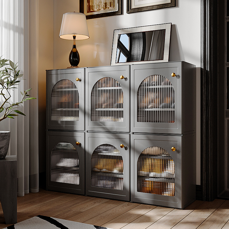 Coleshome/蔻丝大容量鞋柜防尘折叠免安装简易鞋架家用门口多层