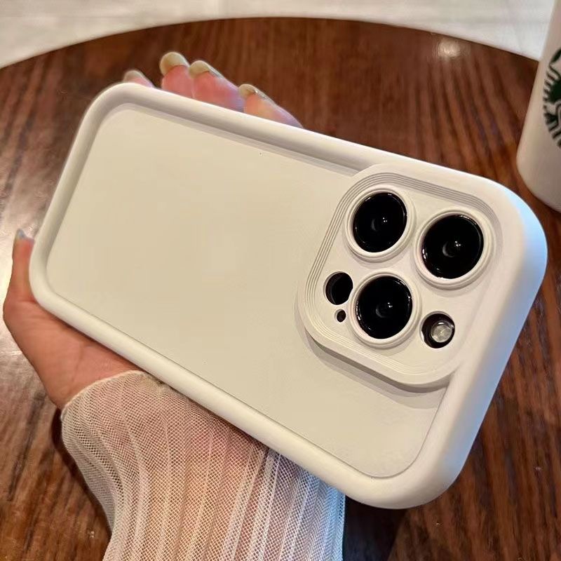 手机壳15创意iPhone14简约小众12/13情侣网红11个性纯色防摔ins