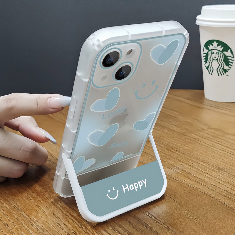 苹果14/iPhone13/11/华为/OPPO/小米/VIVO爱心懒人隐形支架手机壳